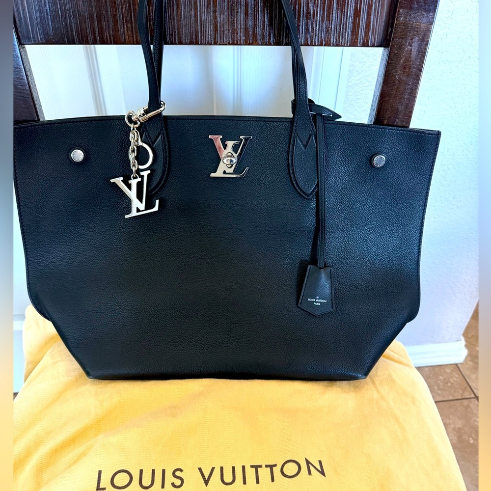 Louis Vuitton black tote handbag